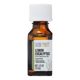 Aura Cacia - 100% Pure Essential Oil Lemon Eucalyptus - 0.5 Fl Oz Aura Cacia - 100% Pure Essential Oil Lemon Eucalyptus - 0.5 Fl Oz